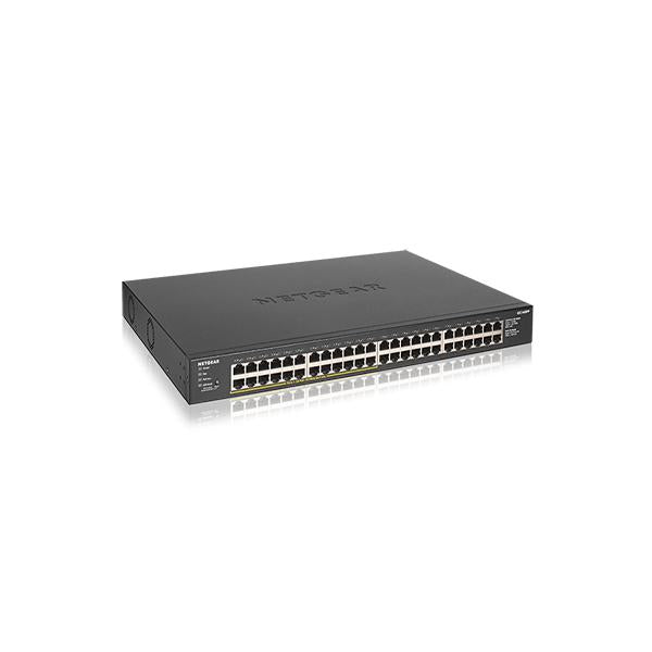 NETGEAR GS348PP Non gestito Gigabit Ethernet (10/100/1000) Supporto Power over Ethernet (PoE) Nero [GS348PP-100EUS]