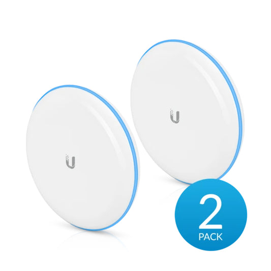 Ubiquiti - UBB - 60 GHz wireless PtP bridge, 500 m (1,640 ft) maximum range, 60 GHz & 5 GHz dual-radio redundancy, x1 GbE RJ45 port, 5 GHz (866.6 Mbps) and 60GHz (1700 Mbps), Includes PoE po [UBB-EU]