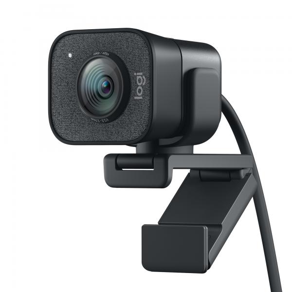 Logitech for Creators StreamCam - Cámara web premium para streaming y creación de contenido de vídeo, Full HD 1080p 60 fps, lente de cristal premium, enfoque automático, USB, para PC, Mac Grafito [960-001281]