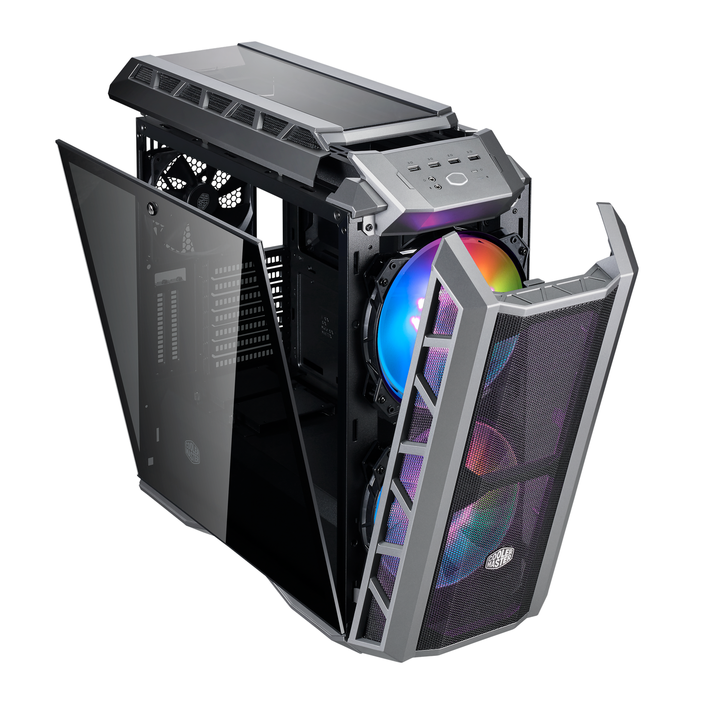 COOLER MASTER CASE H500P MESH ARGB MID TOWER, SIDE PANEL, MICROATX-MINI ITX, 2XUSB 3.2, 2XUSB 2.0, 1X3.5MM AUDIO JACK, 1X3.5MM MIC JACK, 1XARGB CONTROLLER, 1XARGB 2-TO-3 SPLITTER, 2X200MM ARGB FAN FRONT, 1X140MM ARGB FAN REAR, NERO [MCM-H500P-MGNN-S11]