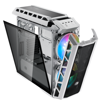 COOLER MASTER CASE H500P MESH WHITE ARGB MID TOWER, SIDE PANEL, MICROATX-MINI ITX, 2XUSB 3.2, 2XUSB 2.0, 1X3.5MM AUDIO JACK, 1X3.5MM MIC JACK, 1XARGB CONTROLLER, 1XARGB 2-TO-3 SPLITTER, 2X200MM ARGB FAN FRONT, 1X140MM ARGB FAN REAR, BIANCO [MCM-H500P...