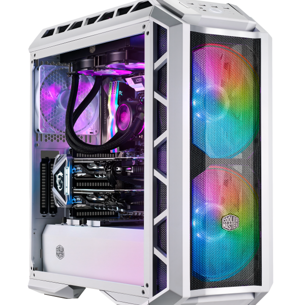 COOLER MASTER CASE H500P MESH WHITE ARGB MID TOWER, SIDE PANEL, MICROATX-MINI ITX, 2XUSB 3.2, 2XUSB 2.0, 1X3.5MM AUDIO JACK, 1X3.5MM MIC JACK, 1XARGB CONTROLLER, 1XARGB 2-TO-3 SPLITTER, 2X200MM ARGB FAN FRONT, 1X140MM ARGB FAN REAR, BIANCO [MCM-H500P...