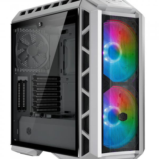 COOLER MASTER CASE H500P MESH WHITE ARGB MID TOWER, SIDE PANEL, MICROATX-MINI ITX, 2XUSB 3.2, 2XUSB 2.0, 1X3.5MM AUDIO JACK, 1X3.5MM MIC JACK, 1XARGB CONTROLLER, 1XARGB 2-TO-3 SPLITTER, 2X200MM ARGB FAN FRONT, 1X140MM ARGB FAN REAR, WHITE [MCM-H500P... 