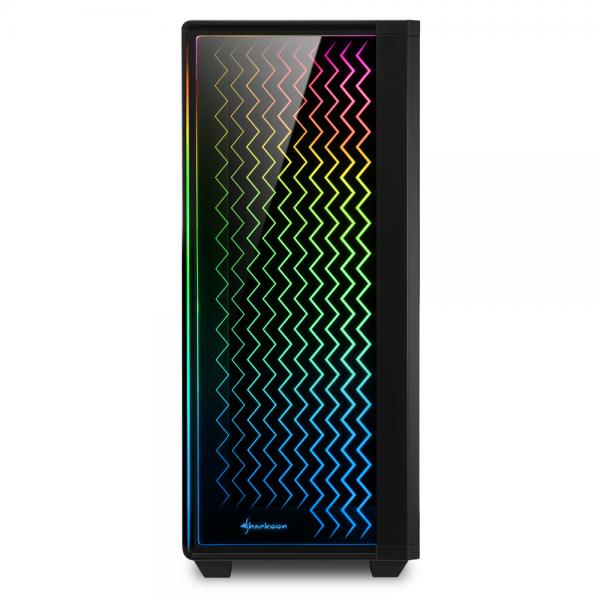 SHARKOON CASE RGB LIT 200, ATX, EXPANSIÓN DE 7 RANURAS, 2 USB 3.0, 1 USB 2.0, BAHÍA PARA UNIDADES 2X3.5 - 6X2.5, VENTILADOR 1X120MM [RGB LIT 200]