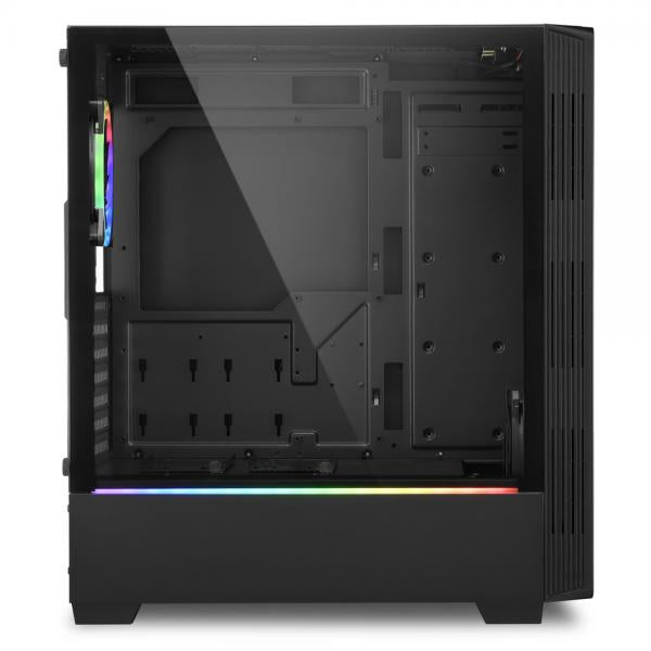 SHARKOON CASE RGB LIT 200, ATX, 7 SLOTS EXPANSION, 2 USB 3.0, 1 USB 2.0, DRIVE BAY 2X3.5 - 6X2.5, 1X120MM FAN [RGB LIT 200]