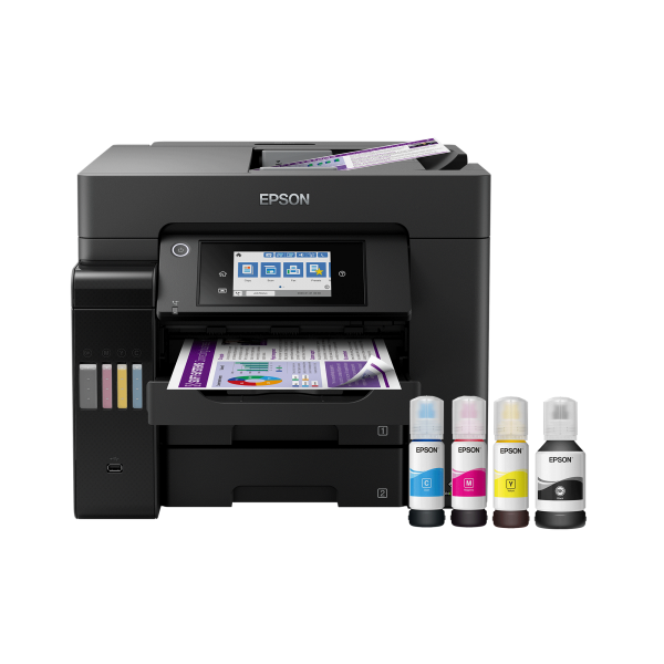 EPSON MULTIF. TINTA DE COLOR A4, ECOTANK ET-5850, 25PPM, DÚPLEX, USB/LAN/WIFI, 4 EN 1 [C11CJ29401]