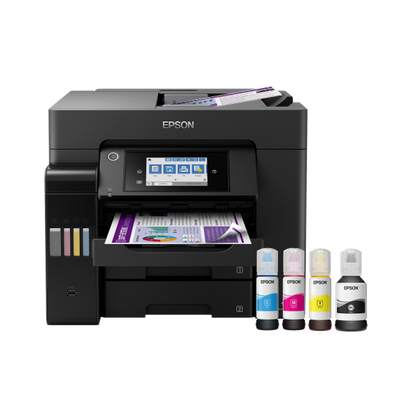 EPSON MULTIF. TINTA DE COLOR A4, ECOTANK ET-5850, 25PPM, DÚPLEX, USB/LAN/WIFI, 4 EN 1 [C11CJ29401]