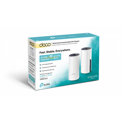 TP-Link Deco P9 (paquete de 2) Doble banda (2,4 GHz/5 GHz) Wi-Fi 5 (802.11ac) Blanco Interno [DECOP9(2-PACK)] 