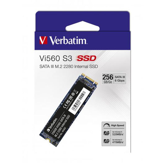 VERBATIM SSD INTERNO VI560 S3 256GB M.2 SATA R/W 520/500 [49362]