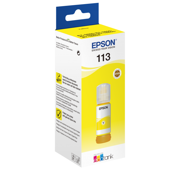 CARTUCHO EPSON 113 ECOTANK BOTELLA ESTÁNDAR AMARILLO [C13T06B440]