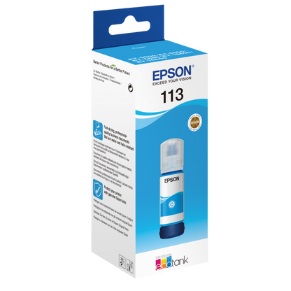 Epson 113 EcoTank Pigment Cyan ink bottle [C13T06B240]