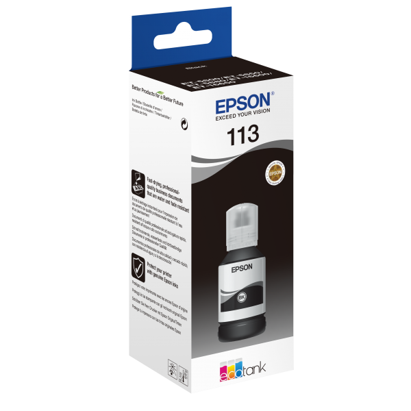 Botella de tinta Epson 113 EcoTank Pigment Black [C13T06B140]