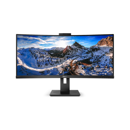 Philips P-Line - 34 inch - Curved - UltraWide Quad HD VA LED Monitor - 3440x1440 - USB-C Dock - HAS / RJ45 / Webcam [346P1CRH/00]