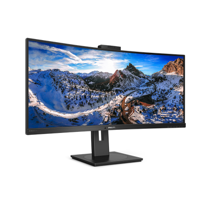 Philips P-Line - 34 inch - Curved - UltraWide Quad HD VA LED Monitor - 3440x1440 - USB-C Dock - HAS / RJ45 / Webcam [346P1CRH/00]