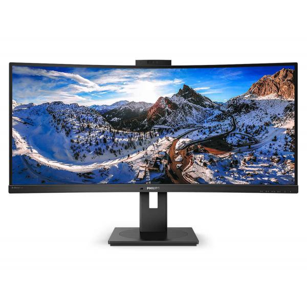 PHILIPS CURVED MONITOR 34 LED VA 21:9 3440X1440 500 CD/M, DP/HDMI, USB-C, WEBCAM, HEIGHT, MULTIMEDIA [346P1CRH]