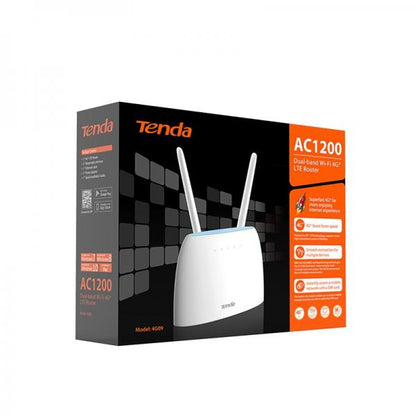 Tenda 4G09 Router Inalámbrico Gigabit Ethernet Doble Banda (2,4 GHz/5 GHz) 4G Blanco [4G09] 