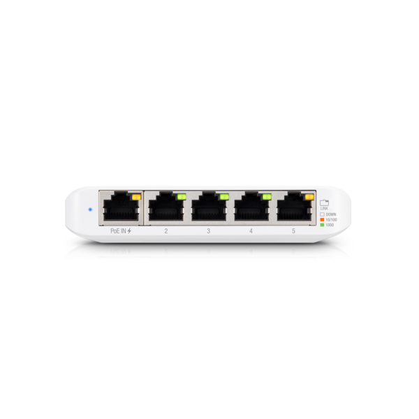 Ubiquiti - USW-Flex-Mini-EU - UniFi 5 Port Layer 2 switch with 4 GbE ports, 1 GbE PoE input port for power USW-Flex-Mini-EU [USW-Flex-Mini-EU]