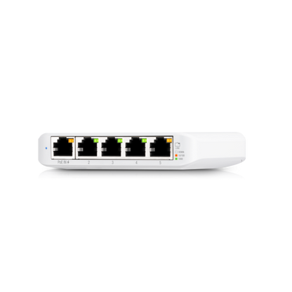 Ubiquiti - USW-Flex-Mini-EU - UniFi 5 Port Layer 2 switch with 4 GbE ports, 1 GbE PoE input port for power USW-Flex-Mini-EU [USW-Flex-Mini-EU]