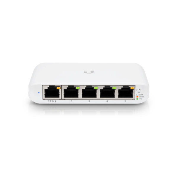 Ubiquiti - USW-Flex-Mini-EU - UniFi 5 Port Layer 2 switch with 4 GbE ports, 1 GbE PoE input port for power USW-Flex-Mini-EU [USW-Flex-Mini-EU]