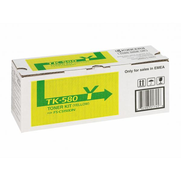 KYOCERA TK-580Y cartuccia toner 1 pz Originale Giallo [1T02KTANL0]