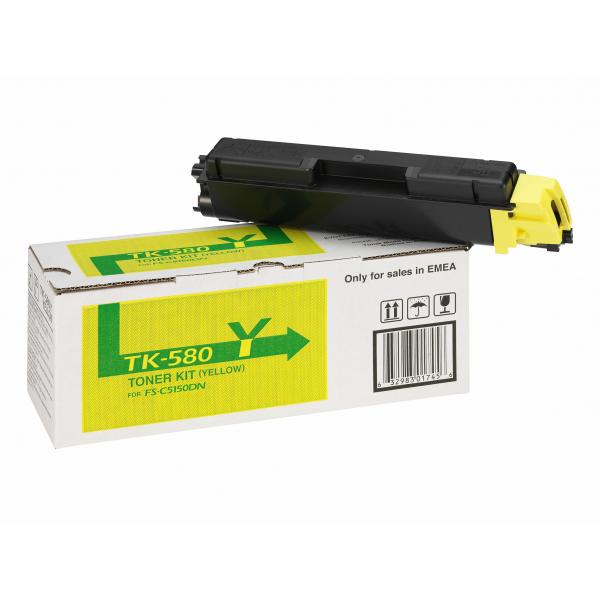 KYOCERA TK-580Y cartuccia toner 1 pz Originale Giallo [1T02KTANL0]