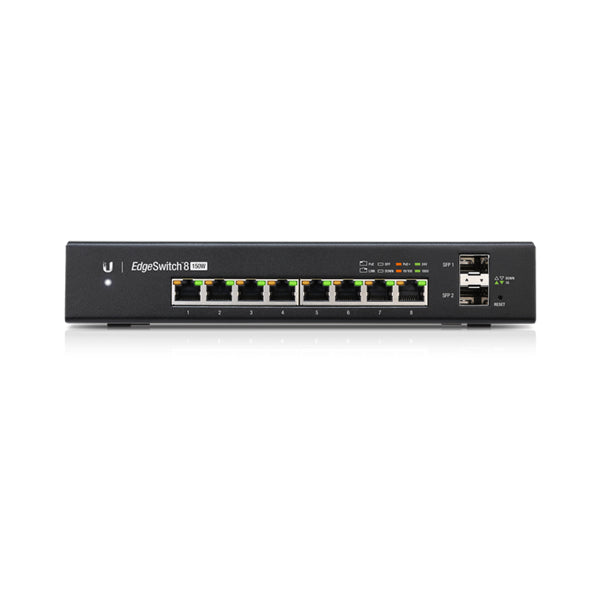 Ubiquiti - ES-8-150W - EdgeSwitch PoE with (8) RJ45 ports, (2) SFP ports, and a 150W power supply ES-8-150W-EU [ES-8-150W-EU]