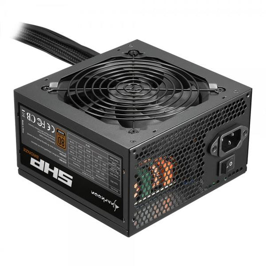 SHARKOON ALIMENTATORE 600WATT 80PLUS BRONZE, RYZEN COMPATIBILE, 120MM LOW NOISE FAN [SHP-BRONZE-600W]