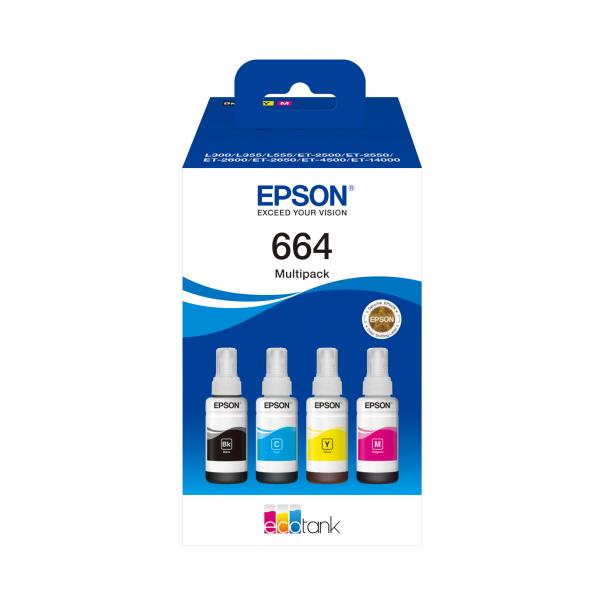 Epson 664 EcoTank Paquete múltiple de 4 colores [C13T664640]