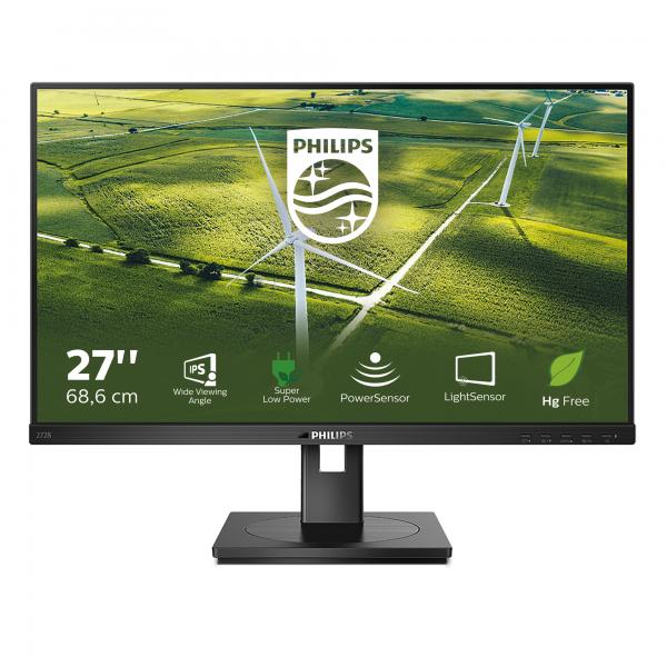 PHILIPS MONITOR 27 LED IPS 16:9 FHD, 250 CDM 4MS, VGA/DVI/DP/HDMI, GREEN LINE, PIVOT, MULTIMEDIALE [272B1G]