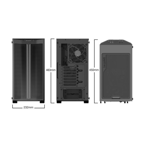 BE QUIET! CASE ATX PURE BASE 500DX BLACK, 1XUSB 3.2, 1XUSB-C, 7 SLOT ESPANSIONE, 2X3.5/5X2.5 DRI [BGW37]