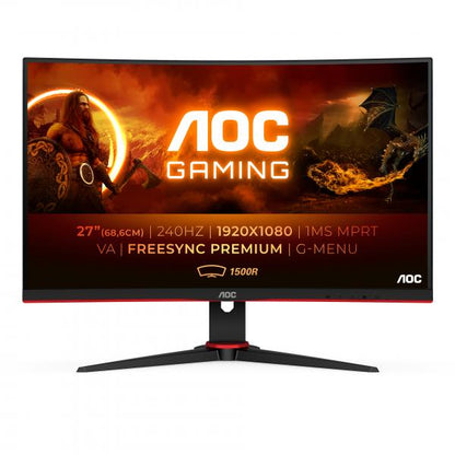 AOC MONITOR GAMING 27 16:9 VA FHD 1MS 240hz 300CDM, DP/HDMI [C27G2ZE]