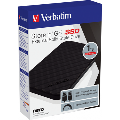 VERBATIM SSD ESTERNO STORE N GO 1TB USB 3.2 BLACK [53230]