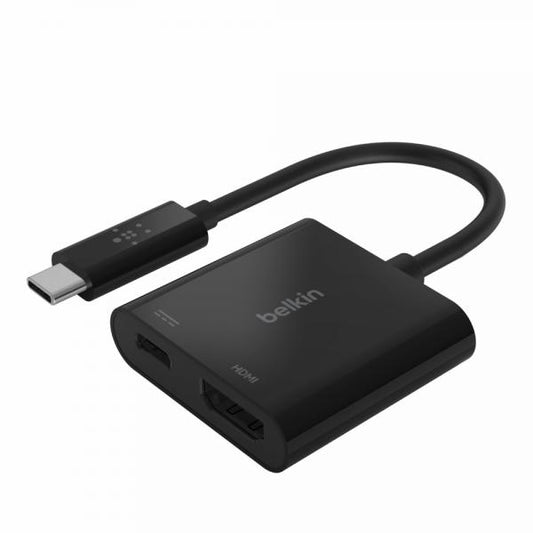 Belkin ADATTATORE DA USB-C A HDMI CON RICARICA POWER 60W [AVC002BTBK]