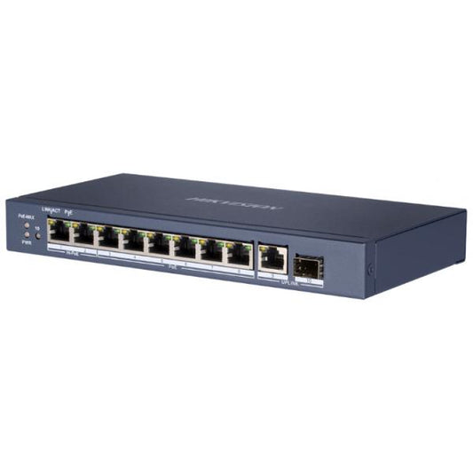 Hikvision Digital Technology DS-3E0510HP-E conmutador de red Gigabit Ethernet no administrado (10/100/1000) Compatible con alimentación a través de Ethernet (PoE) Azul [DS-3E0510HP-E] 