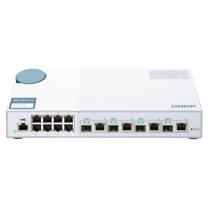 QNAP QSW-M408-4C switch di rete Gestito L2 Gigabit Ethernet (10/100/1000) Bianco [QSW-M408-4C]