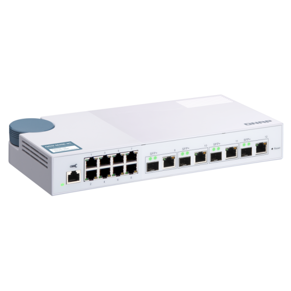 QNAP QSW-M408-4C conmutador de red Gestionado L2 Gigabit Ethernet (10/100/1000) Blanco [QSW-M408-4C]