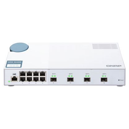 -QNAP SWITCH QSW-M408S, managed, 8 port 1Gbps, 4 port 10GbE SFP+ PROMO FINO AD ESAURIMENTO SCORTE QSW-M408S [QSW-M408S]