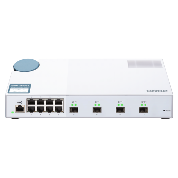 QNAP QSW-M408S switch di rete Gestito L2 Gigabit Ethernet (10/100/1000) Bianco [QSW-M408S]