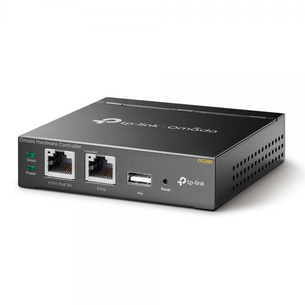 TP-Link - OC200 - Omada Cloud Controller, Centralized Management for Omada EAPs, Marvell, 2 Fast Ethernet Port, 1 USB 2.0 Port, 1 Mirco-USB Port, Powered by 802.3af PoE or Micro-USB Power Ad [OC200]