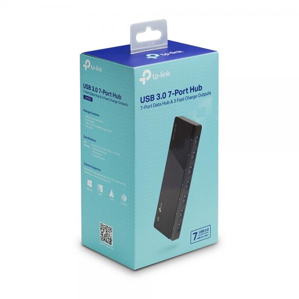 TP-Link UH700 concentrador de interfaz USB 3.2 Gen 1 (3.1 Gen 1) Micro-B 5000 Mbit/s Negro [UH700] 