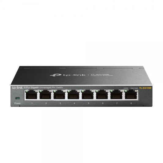 TP-Link TL-SG108E switch di rete Gestito L2 Gigabit Ethernet (10/100/1000) Nero [TL-SG108E]