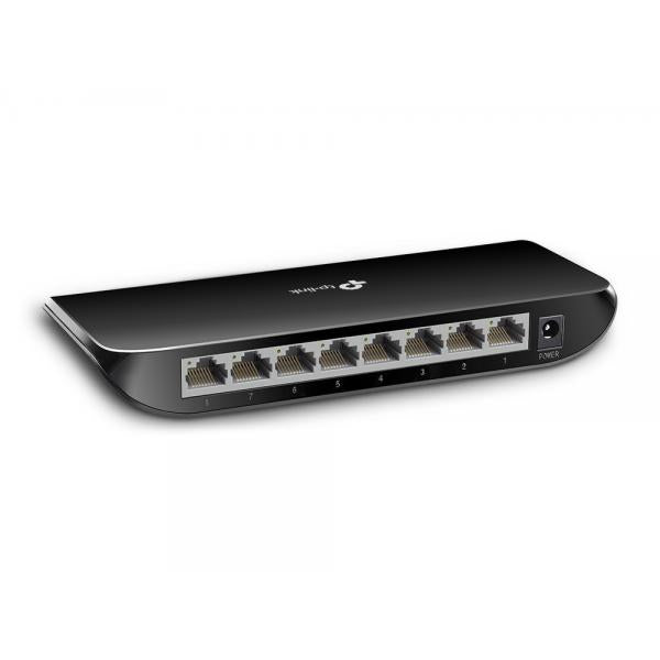 TP-Link TL-SG1008D switch di rete Non gestito Gigabit Ethernet (10/100/1000) Nero [TL-SG1008D]