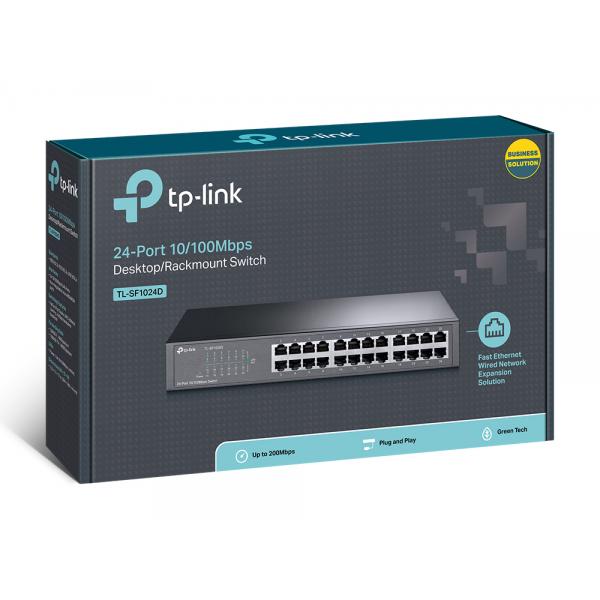TP-Link TL-SF1024D switch di rete Non gestito Fast Ethernet (10/100) Grigio [TL-SF1024D]