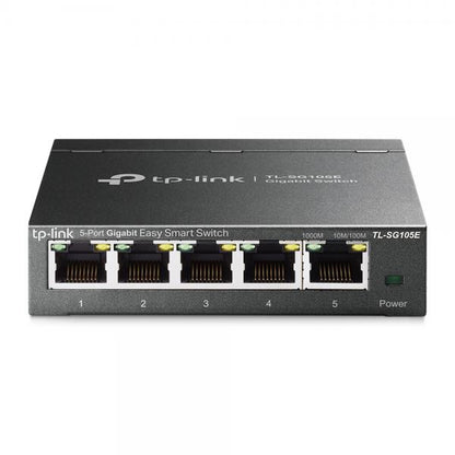 TP-Link TL-SG105E switch di rete Gestito L2 Gigabit Ethernet (10/100/1000) Nero [TL-SG105E]
