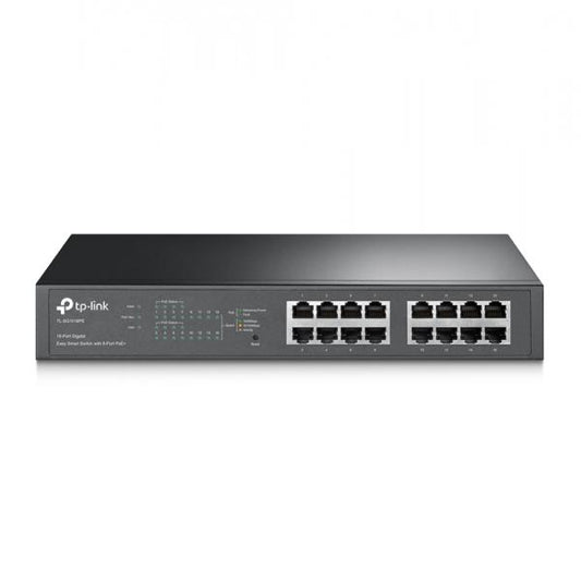 TP-Link TL-SG1016PE conmutador de red Gestionado L2 Gigabit Ethernet (10/100/1000) Soporte Alimentación a través de Ethernet (PoE) Negro [TL-SG1016PE] 