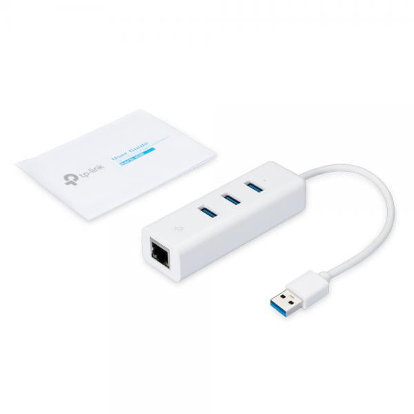 TP-Link UE330 replicatore di porte e docking station per laptop Cablato USB 3.2 Gen 1 (3.1 Gen 1) Type-A Bianco [UE330]