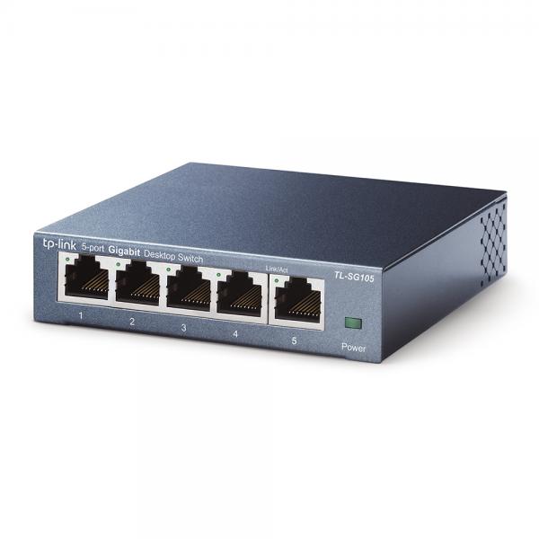 TP-Link TL-SG105 switch di rete Non gestito L2 Gigabit Ethernet (10/100/1000) Nero [TL-SG105]