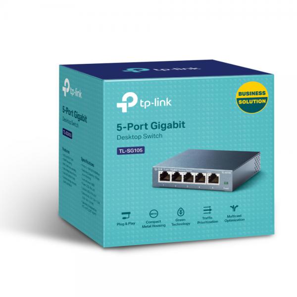 TP-Link SWITCH - TL-SG105 - 5-Ports - Unmanaged - Ethernet [TL-SG105]