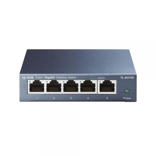 TP-Link - TL-SG105 - 5-port Desktop Gigabit Switch, 5 10/100/1000M RJ45 ports, steel case TL-SG105 [TL-SG105]