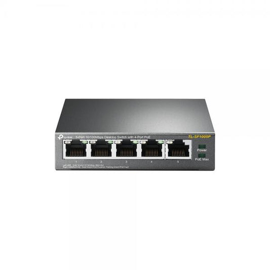 TP-Link TL-SF1005P network switch Unmanaged Fast Ethernet (10/100) Power over Ethernet (PoE) support Black [TL-SF1005P] 